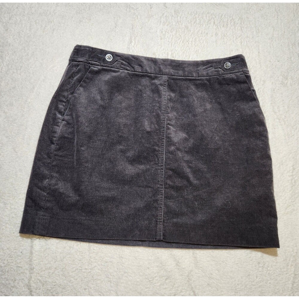 Banana Republic Women's 4 Gray Corduroy Mini Skirt Zip Closure
